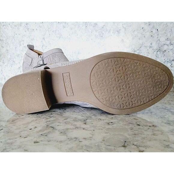 Sonoma Vitalize Ortholite 7 Laser Cut Cut Out Tan Pointed‎ Toe Ankle Bootie NEW - Picture 6 of 10